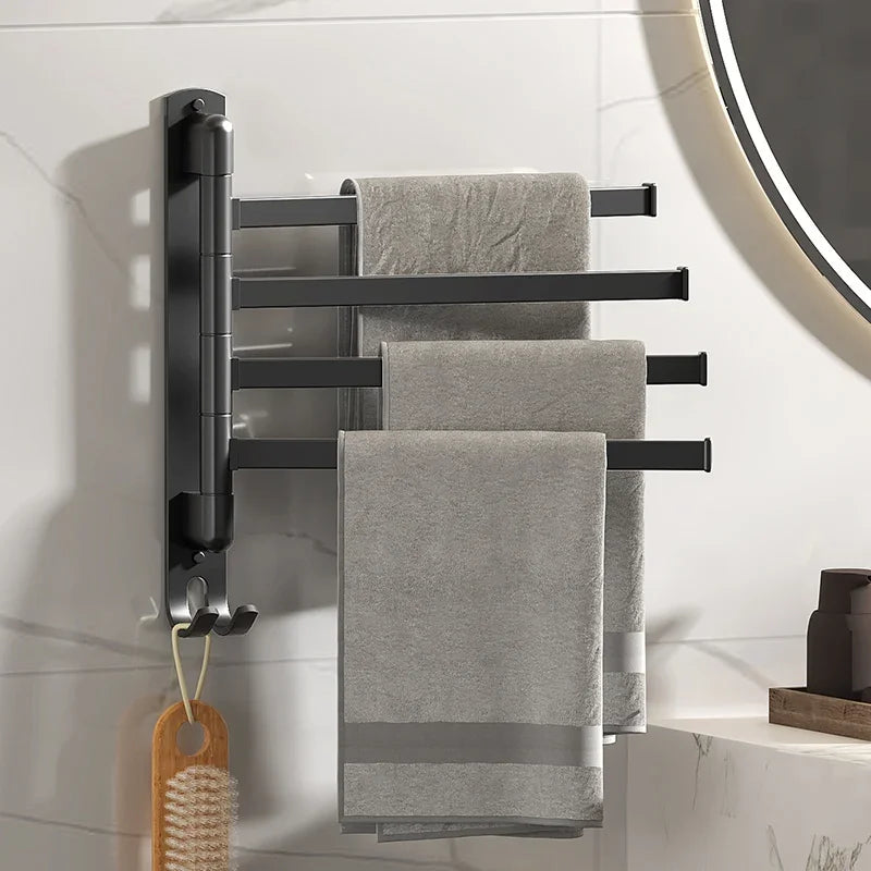 Bathroom Towel Rack Rotatable Towel Holder Rotatable Stainless