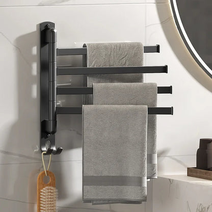 Bathroom Towel Rack Rotatable Towel Holder Rotatable Stainless