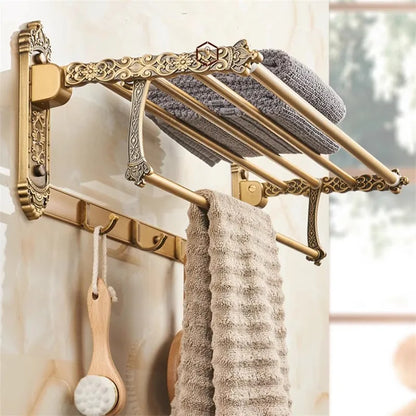 Antique Bronze Carved Bathroom Aluminum Bath Hardware Bathroom