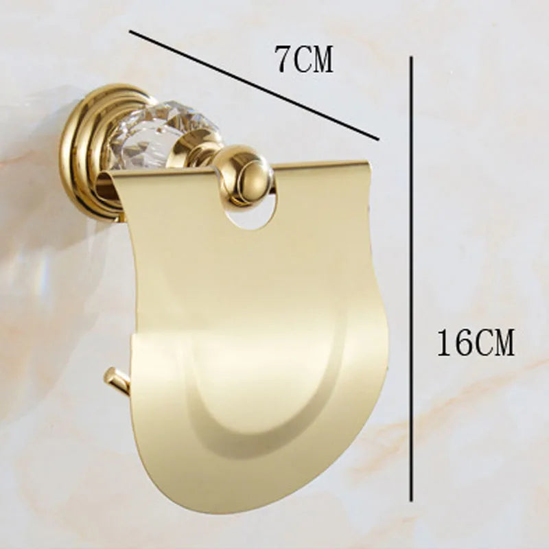 Stainless Steel Crystal Bathroom Hardware Paper Holder Paper
