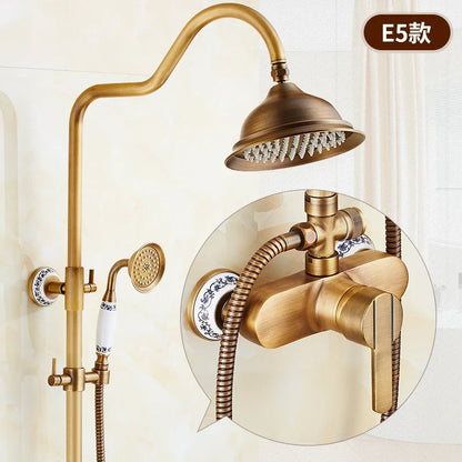 Zgrk Antique Rain Shower Faucets Hand Wall Mounted