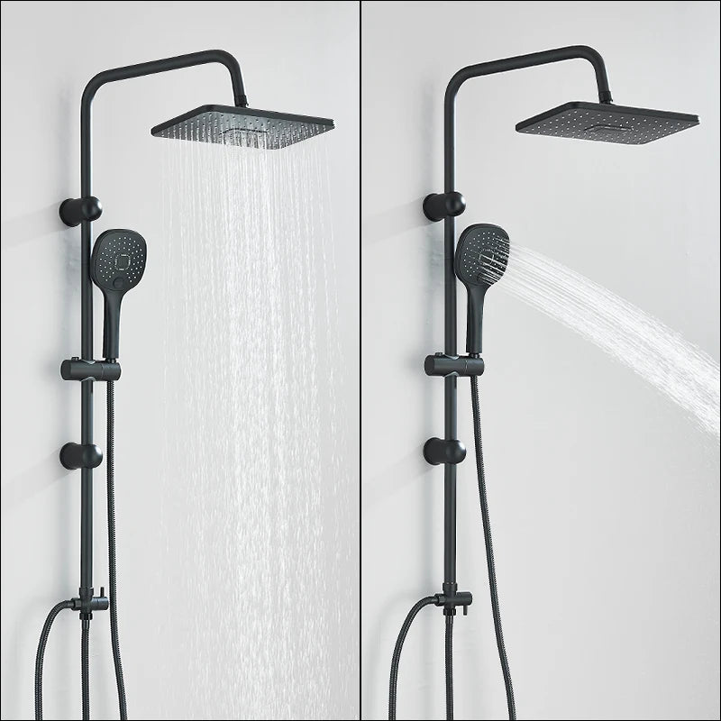 Chrome Simple Rainfall Shower Faucet High Pressure Stainless