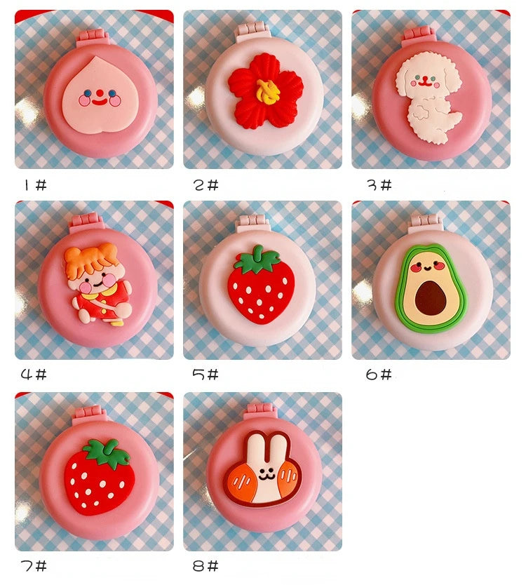 1pcs Mini Cute Folding Air Comb Mirror Compact