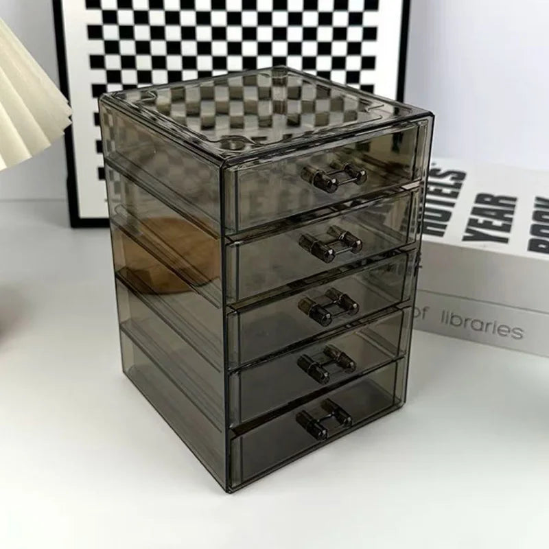 Transparent 5-Layer Storage Box Drawers Large Capacity Storing