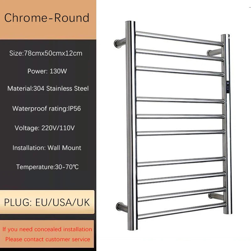 Oxg Towel Warmer Built-In Timer Wall Mounted Electric