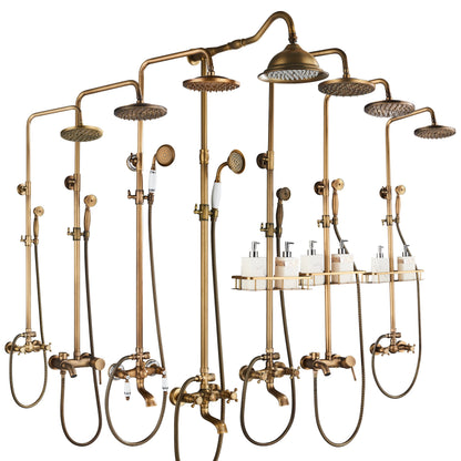 Poiqihy Antique Shower Wall Bathroom Bath Shower Faucet