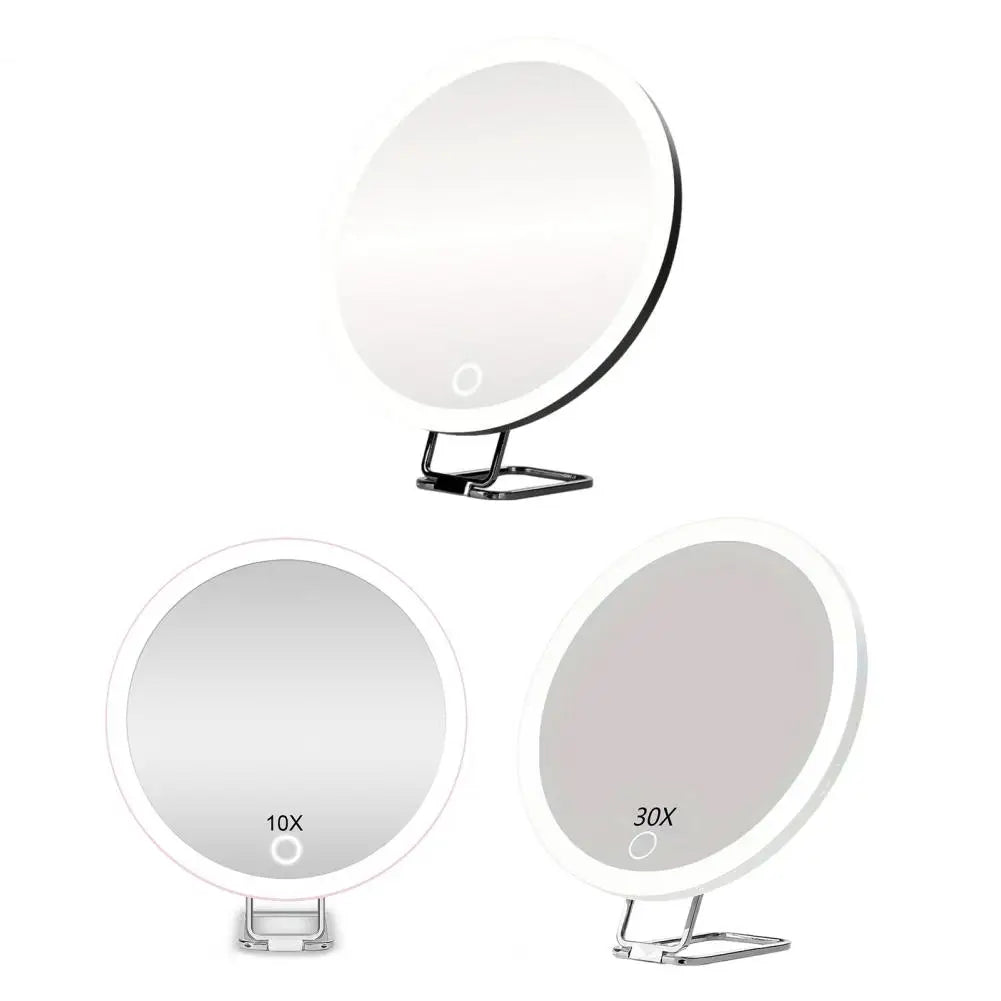 10/20/30x Magnifying Mirror Led Light Tweezers 360 Degrees