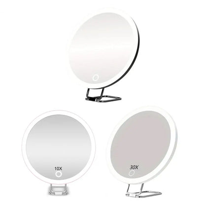 10/20/30x Magnifying Mirror Led Light Tweezers 360 Degrees