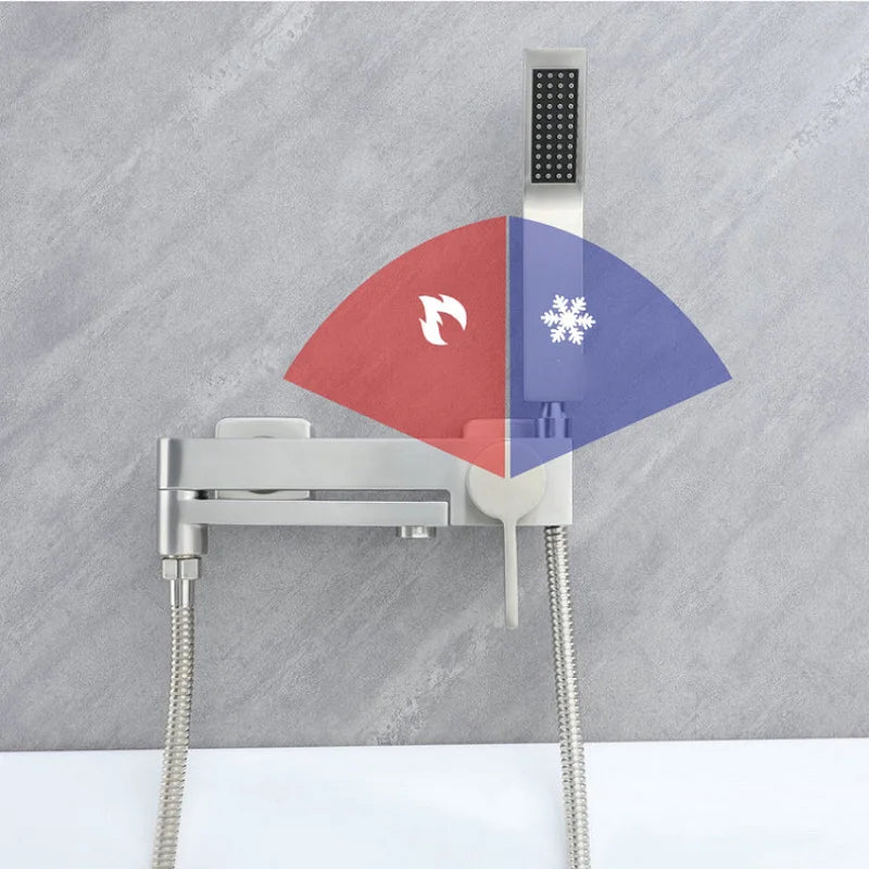 Bathtub Faucet Swing Spout Bathroom Waterfall Faucet 90