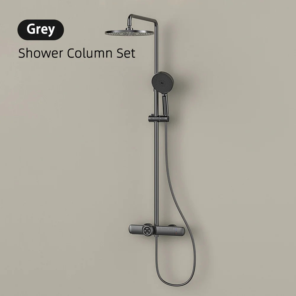 Luxury Solid Brass Smart Thermostatic Showers System Split