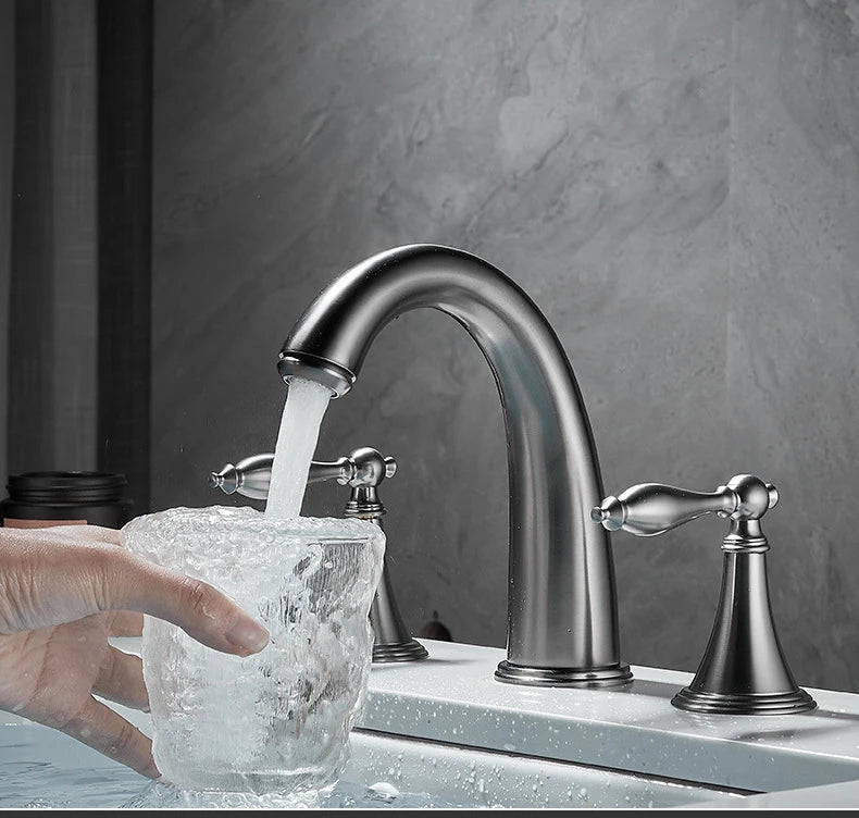 Nordic Style Basin Faucet Holes Bathroom Sink Faucet