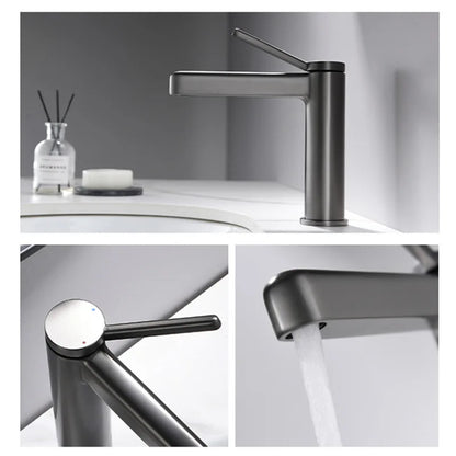 Arrival Gray Black Bathroom Basin Faucet Handle Hole