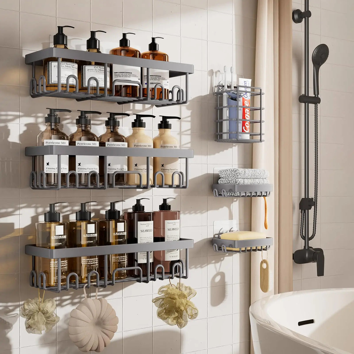 Pack Shower Caddy Organizer Rack Shelf Inside Shower