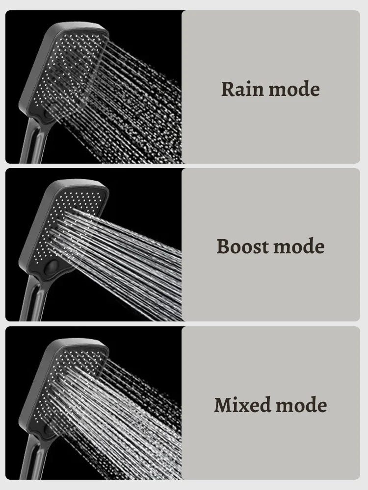 Digital Display Shower Faucet Modern Style Rainfall Bathroom