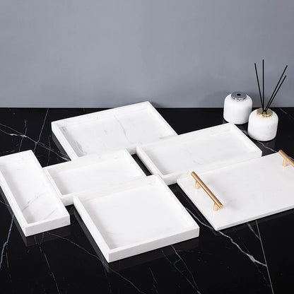 Volakos White Natural Marble Bathroom Minimalism Soap Dispenser