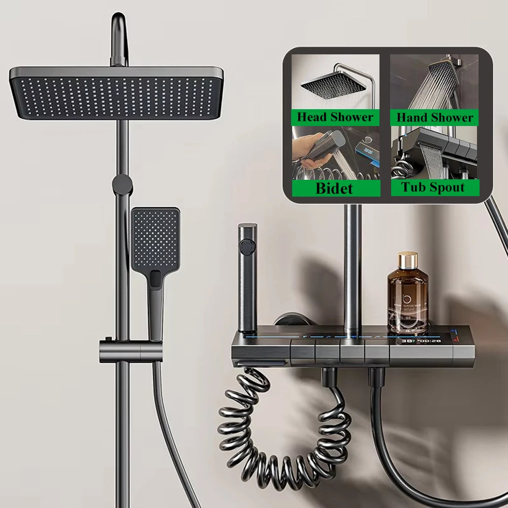 Bathroom Piano Key Ways Water Outlet Luxury Shower
