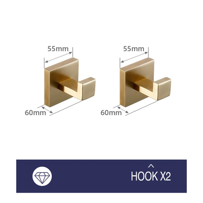 Brushed Gold Bathroom Toilet Brush Holder Toilet Paper