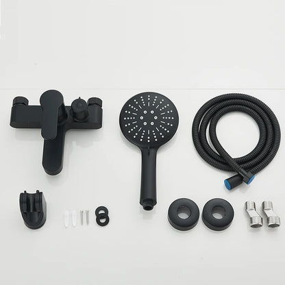 Matte Black Shower Faucet Wall Mount Bathroom Shower