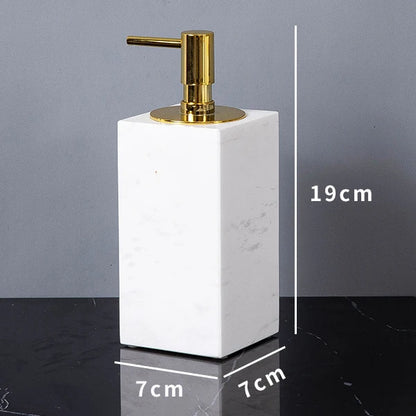 Volakos White Natural Marble Bathroom Minimalism Soap Dispenser