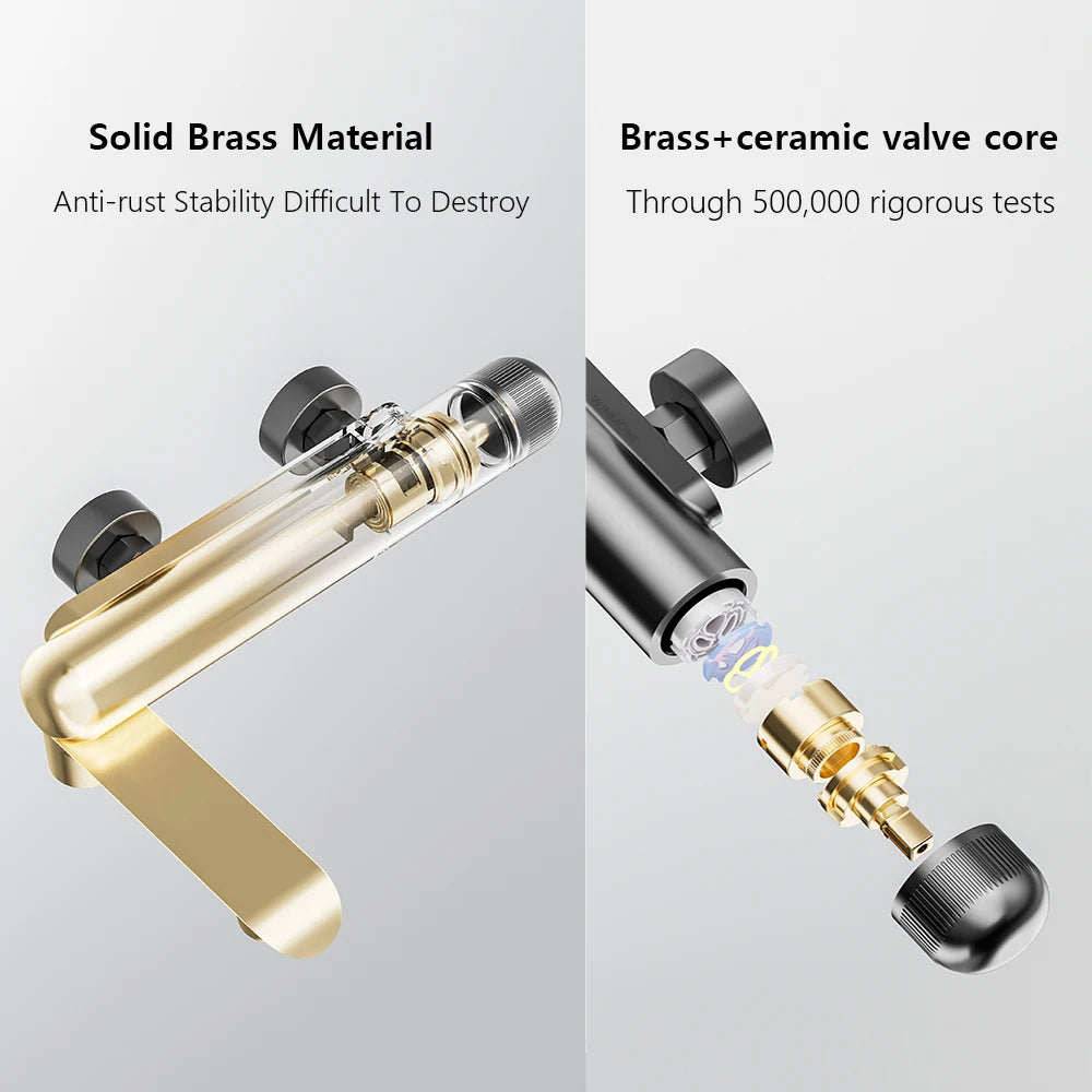 Solid Brass Bathroom Shower Faucet Luxury Bathtub Mixer