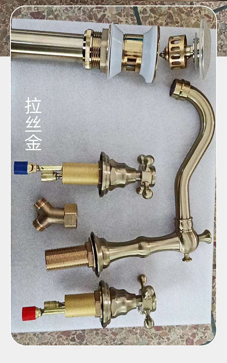 Widespread Bathroom Sink Faucet Hole Deck Mounted Dual