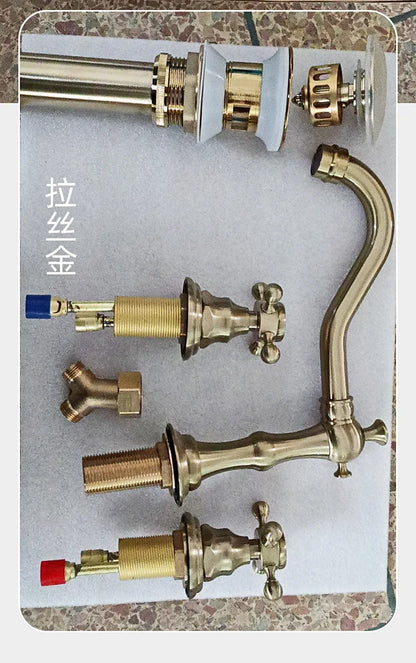 Widespread Bathroom Sink Faucet Hole Deck Mounted Dual