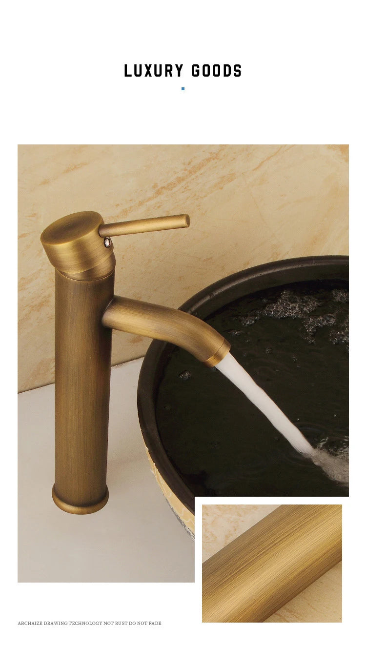 Antique Bronze Basin Faucets Bathroom Faucet & Cold