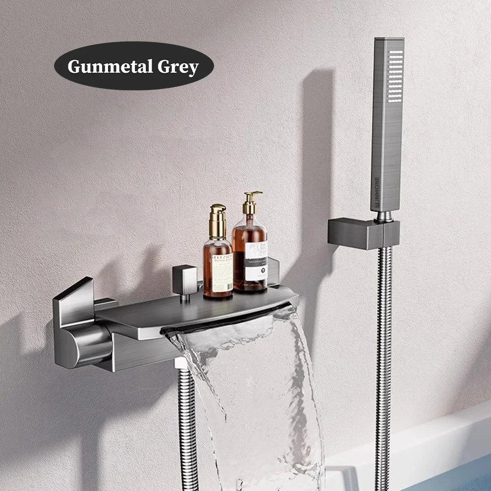 Modern Luxury Waterfall Bathtub Faucet Wall Mounted Bath