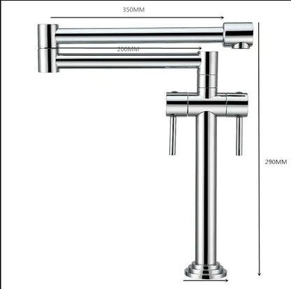 Faucet Solid Brass Crane Deck Mounted Sink Mixer