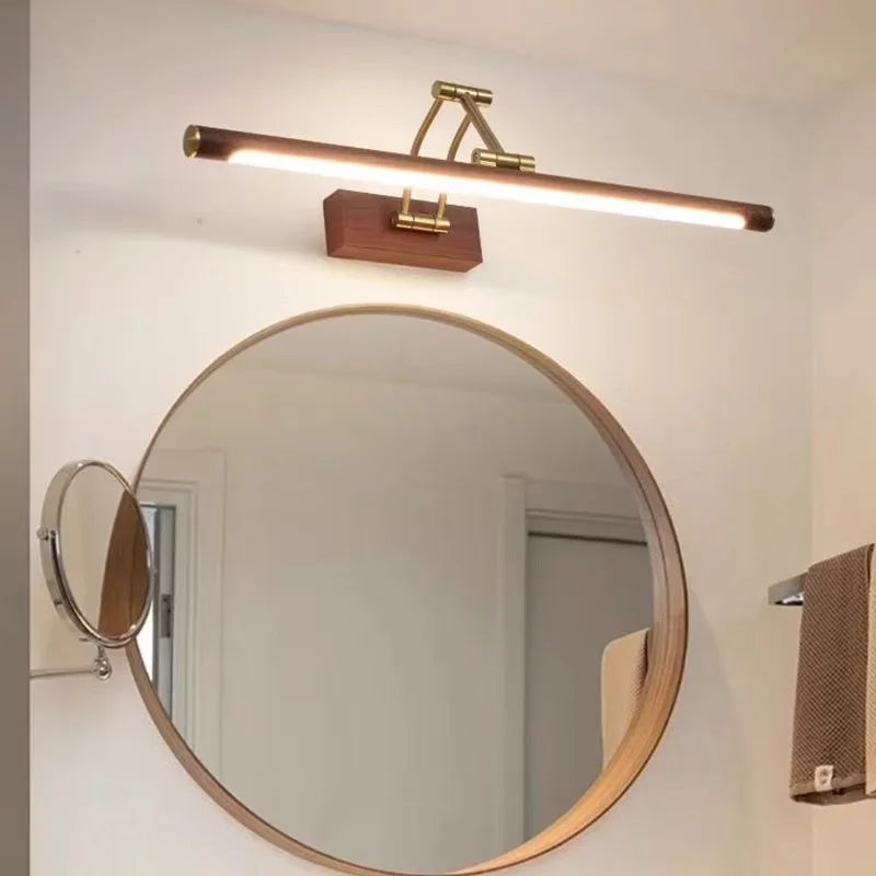 European Style Mirror Headlight Cabinet Foldable Adjustable
