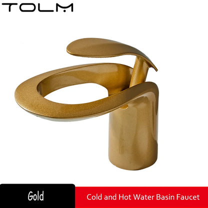 Tolm Waterfall Basin Faucet Water Tap Chrome Bathroom