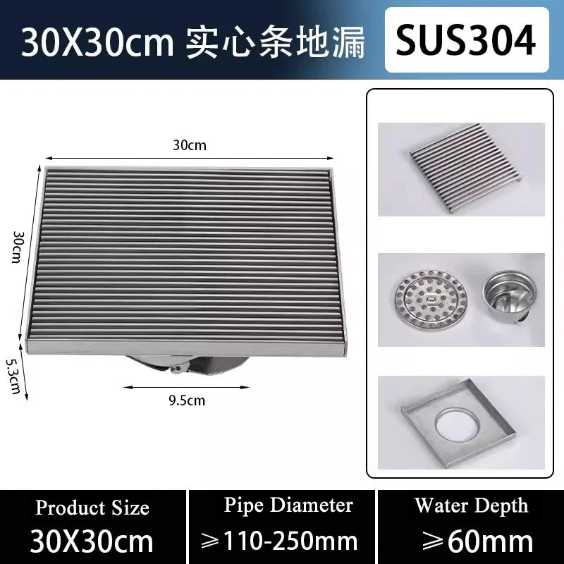 Brass Shower Drain Bathroom Floor Drain Washing Machine
