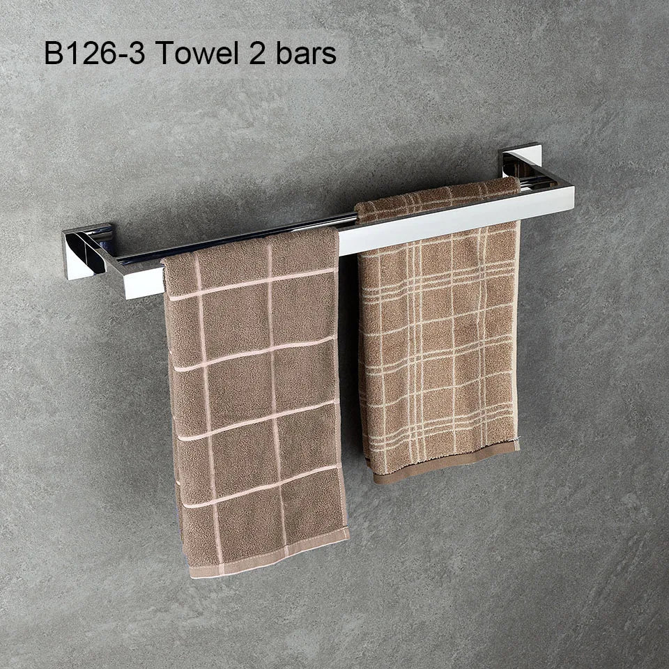 Stainless Steel Bathroom Hardware Mirror Chrome Polished Towel
