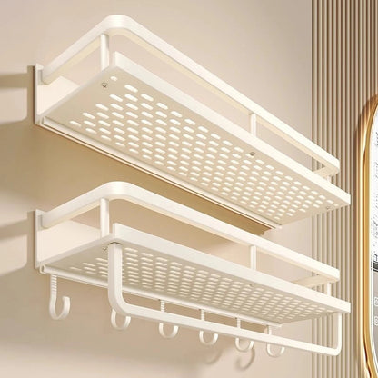 Punch-Free Bathroom Rack Bathroom Shelf Toilet Space Aluminum