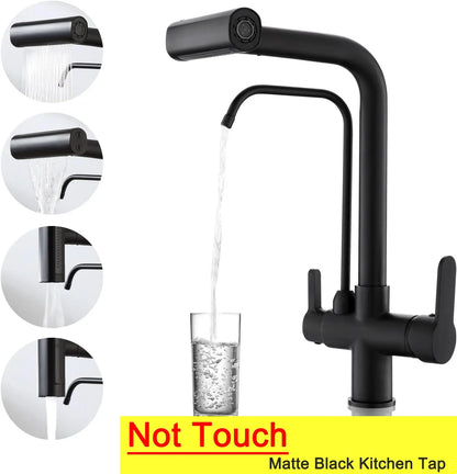Waterfall Touch On Filter Faucets Brass Cold Pull