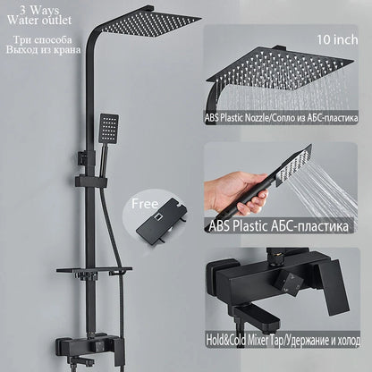 Black Shower Faucet Ways Showers Faucet Systems Adjustable