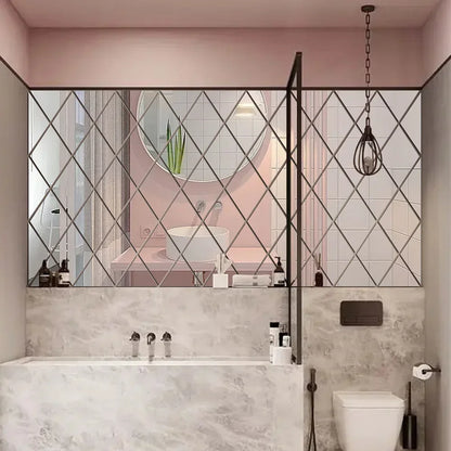 10/17/32/58pcs 3d Mirror Stickers Acrylic Triangles