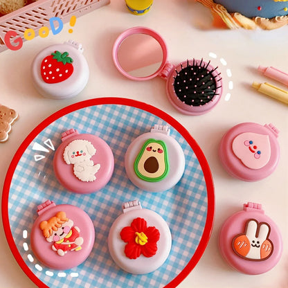 1pcs Mini Cute Folding Air Comb Mirror Compact