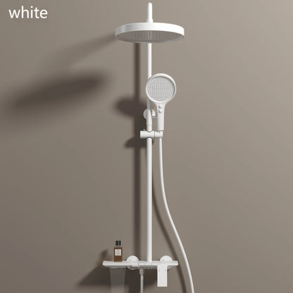 Brushed Rose Gold Piano Bathroom Shower Brass Cold