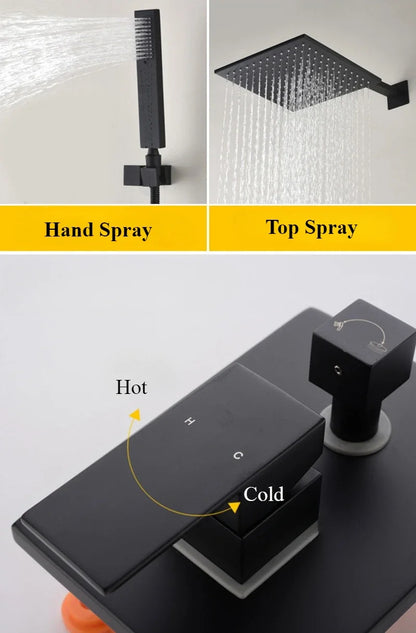 Concealed Shower System 2/3 Ways Water Outlet Hidden