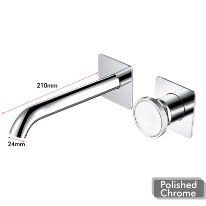 Brushed Gold Basin Faucet Recessed Control Switch Tap