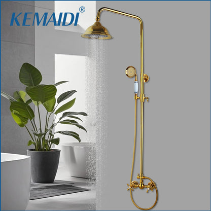 Kemaidi Luxury Golden 2-Function Bathroom Shower Exquisite High