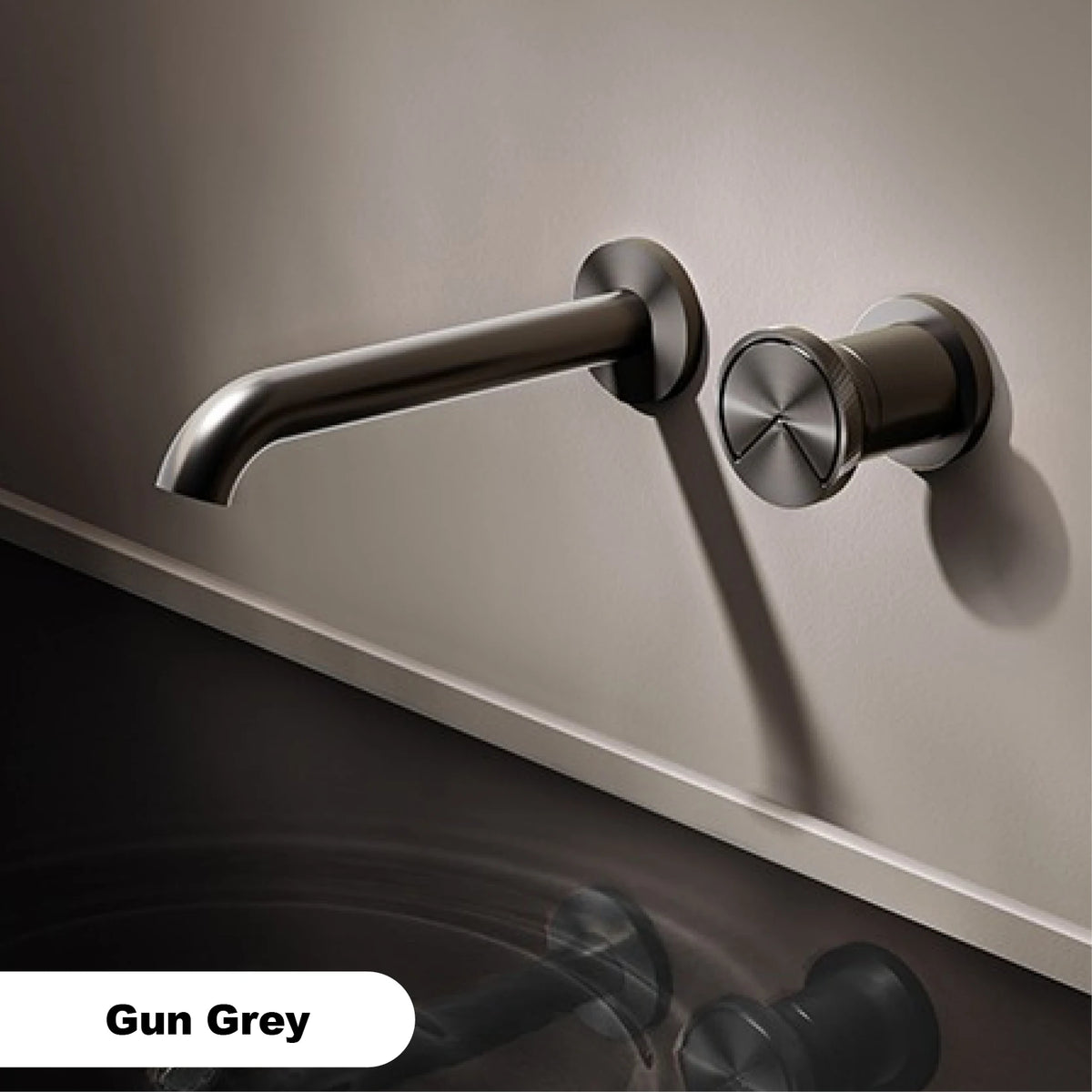 Luxury Brushed Gold In-Wall Brass Bathroom Basin Faucet