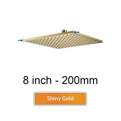 Brass Square Rain Shower Head Quality Bathroom Bath