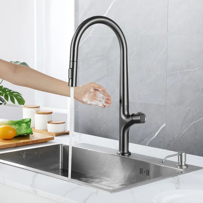 Gunmetal Faucets Pull Out Cold Faucet Sensor Telescopic