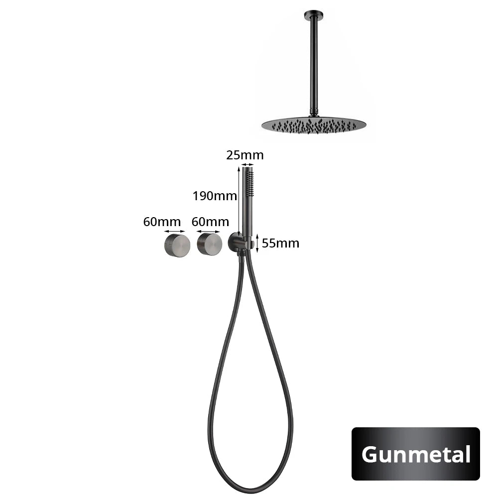 Ceiling Arm Brushed Gold Gunmetal Matte Black Chrome