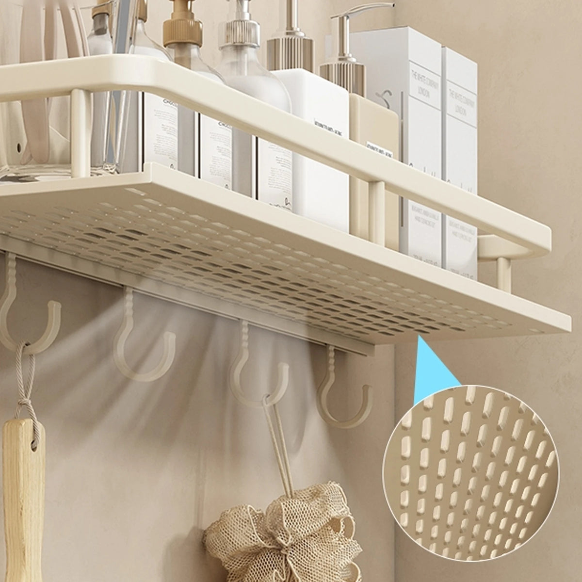 Punch-Free Bathroom Rack Bathroom Shelf Toilet Space Aluminum