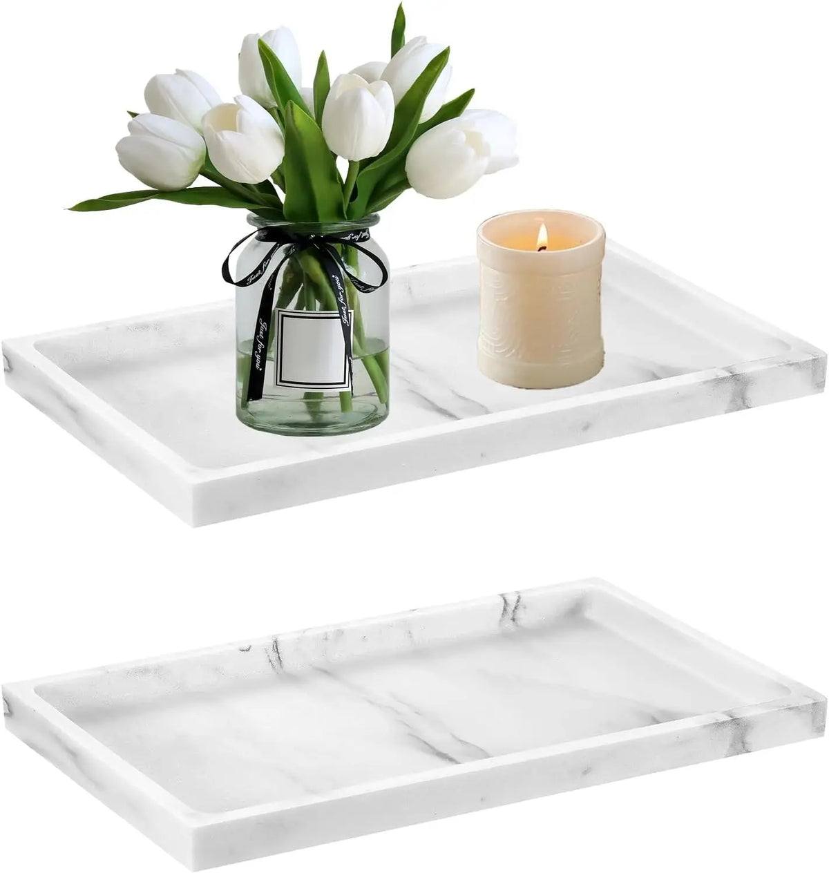 Bathroom Counter Tray Thickened Silicone Bathroom Vanity Tray