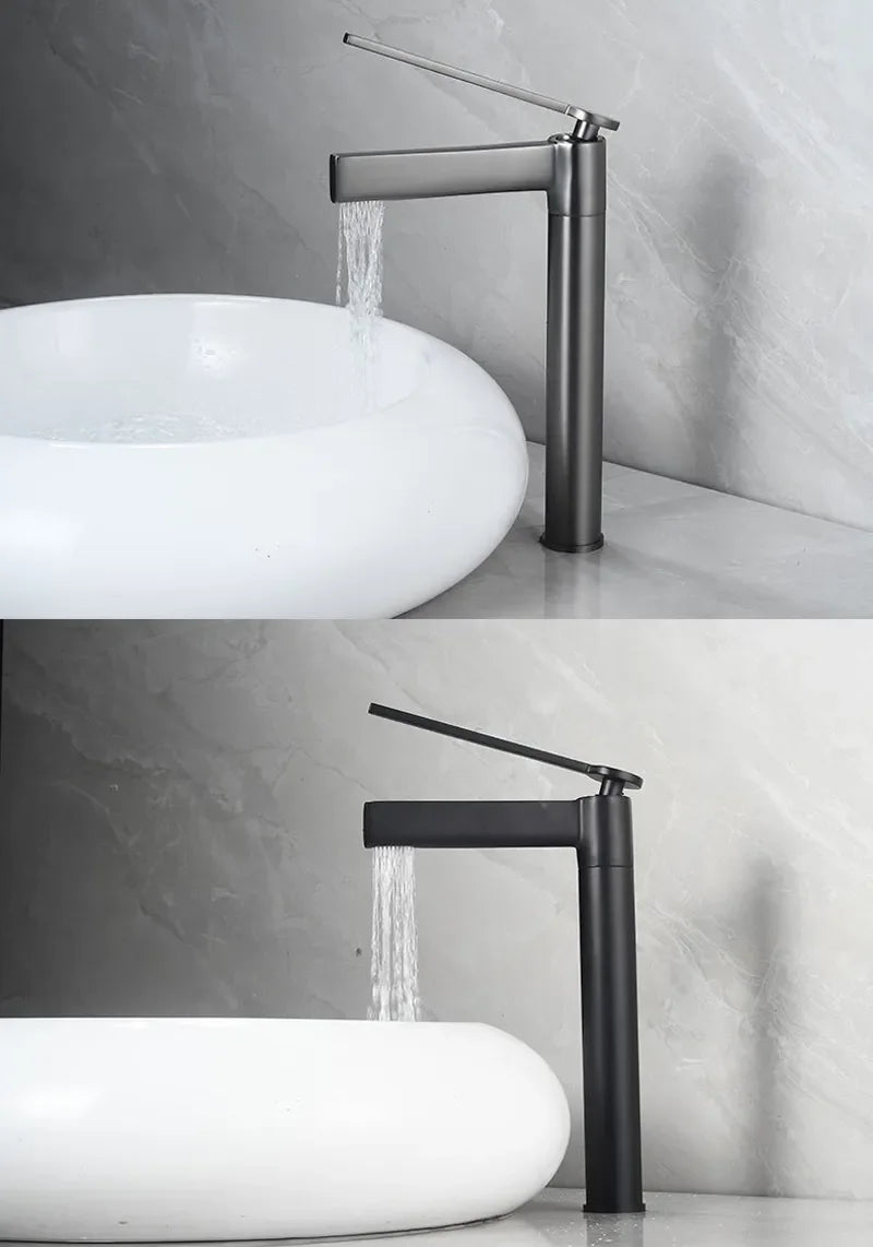 Basin Bathroom Sink Faucet Deck Mounted Cold Water