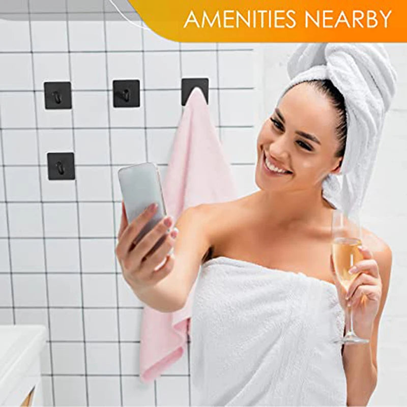 Aluminum Alloy Robe Hook Towel Hooks Self Adhesive